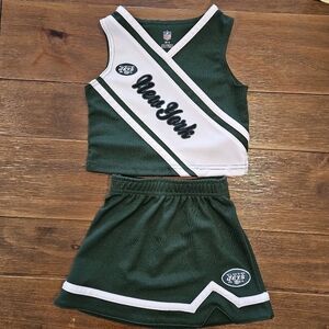 NFL NEW YORK JETS GIRL'S CHEER OUTFIT SIZE 3T-3